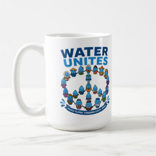 Water Unites: Global Peace and Environmental Coffee Mug
