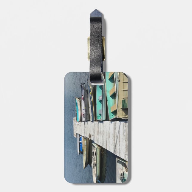 Water View Seaside Luggage Tage Luggage Tag (Back Vertical)