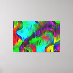 "Water Wall" Stretched Canvas 3 Stacked 60" x 40"