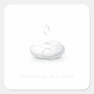 Water Wears Away Stone — Taoist Shirt Square Sticker