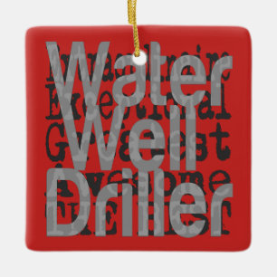 Water Well Driller Extraordinaire Ceramic Tree Decoration