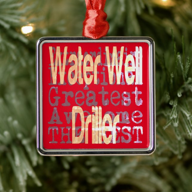 Water Well Driller Extraordinaire Metal Tree Decoration (Tree)