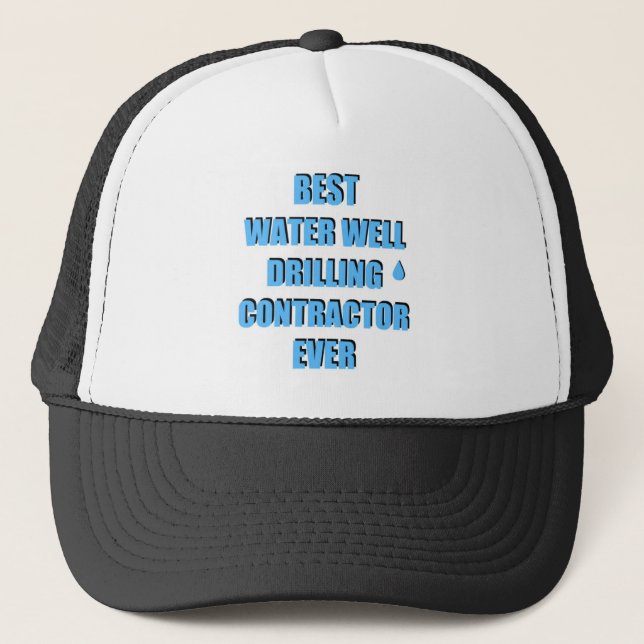 Water Well Drilling Contractor Trucker Hat (Front)