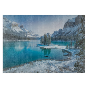 Water Winter Jasper National Park, Canada Cutting Board