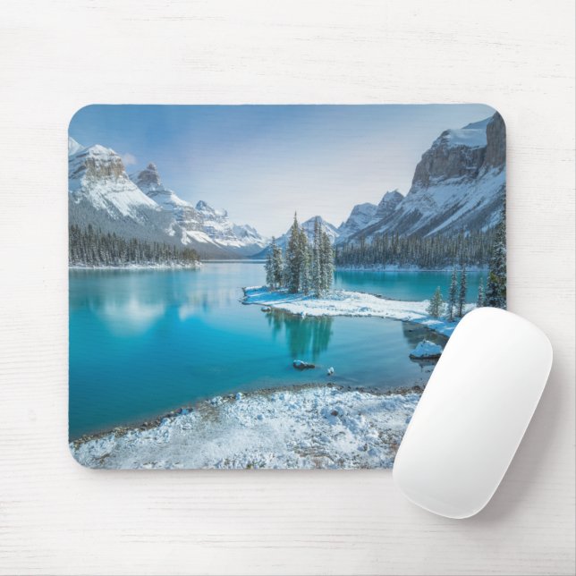 Water | Winter Jasper National Park, Canada Mouse Mat (With Mouse)