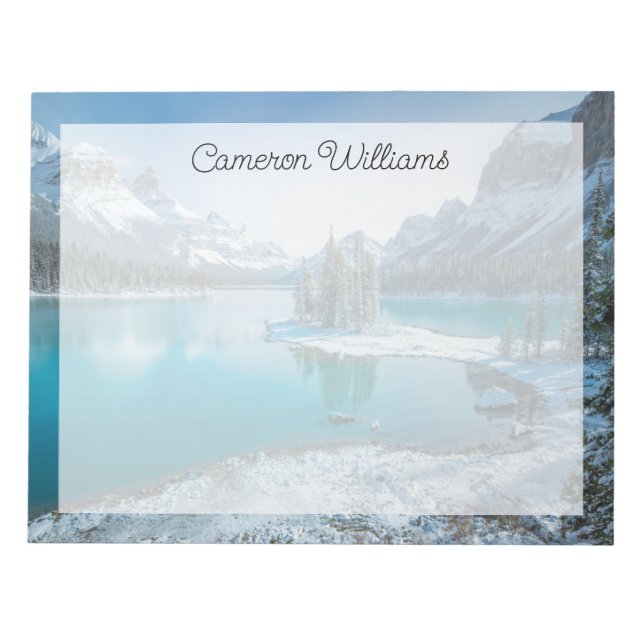 Water | Winter Jasper National Park, Canada Notepad (Front)