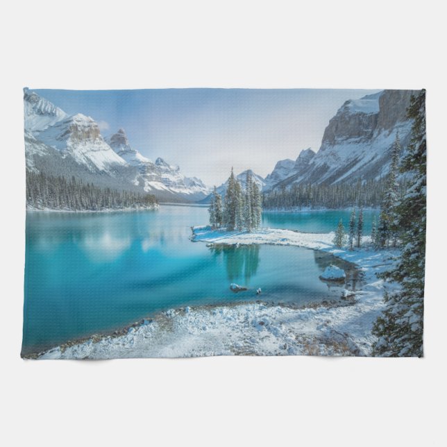 Water | Winter Jasper National Park, Canada Tea Towel (Horizontal)