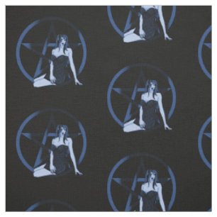 Water Witch Pagan Pentacle Elemental Fabric