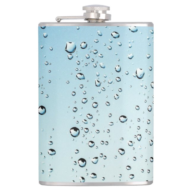 Water with bubbles hip flask (Front)