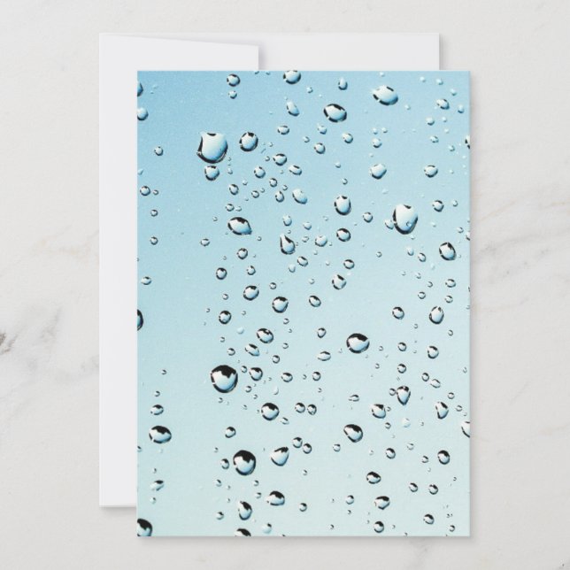 Water with bubbles invitation (Front)