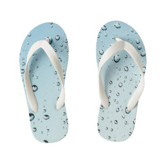Water with bubbles kid's flip flops