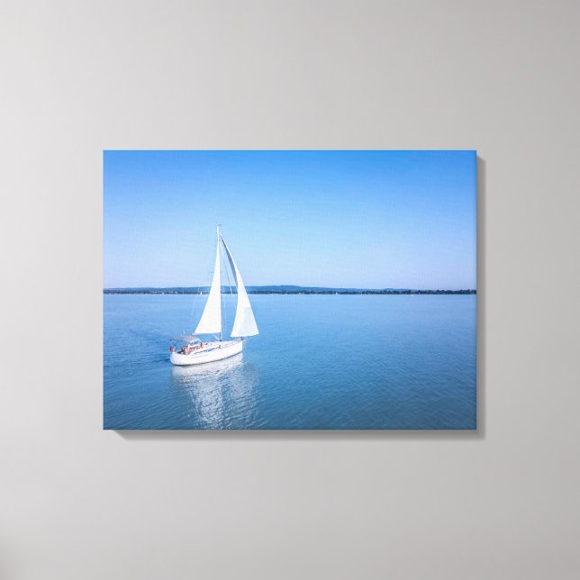 Water | Yacht at Lake Balaton Lake Hungary Canvas Print (Front)
