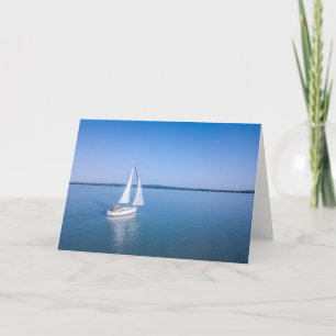 Water   Yacht at Lake Balaton Lake Hungary Card