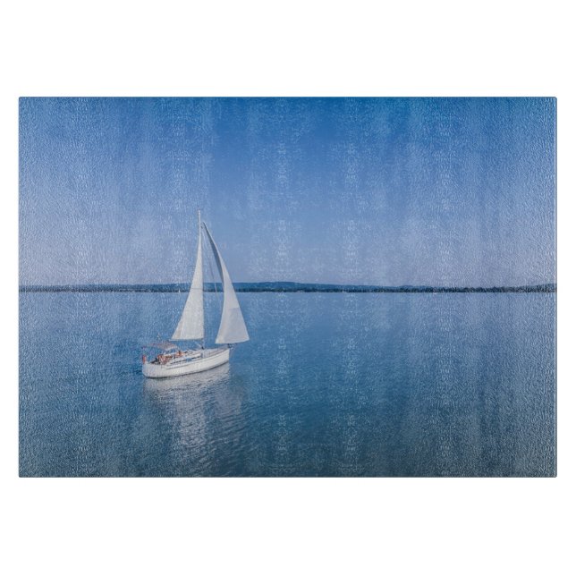 Water | Yacht at Lake Balaton Lake Hungary Cutting Board (Front)