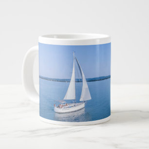 Water   Yacht at Lake Balaton Lake Hungary Large Coffee Mug