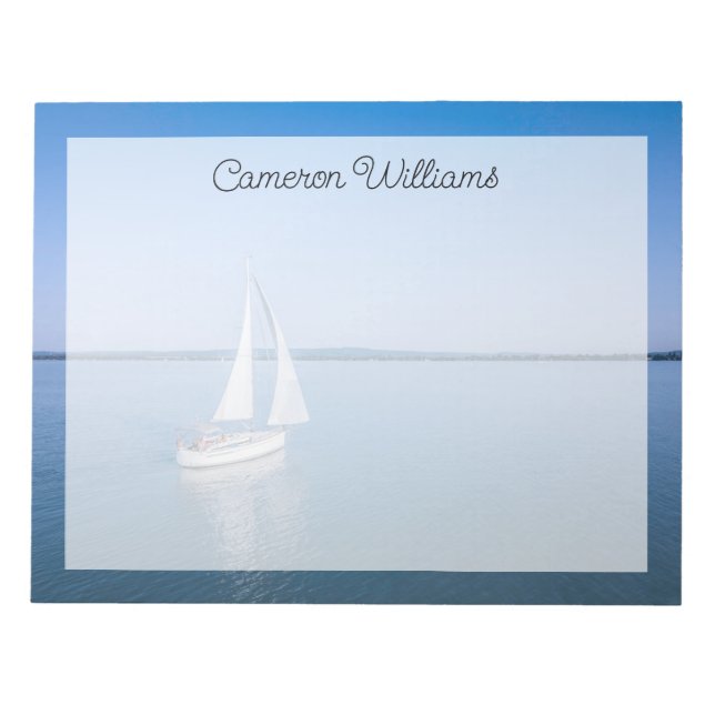 Water | Yacht at Lake Balaton Lake Hungary Notepad (Front)