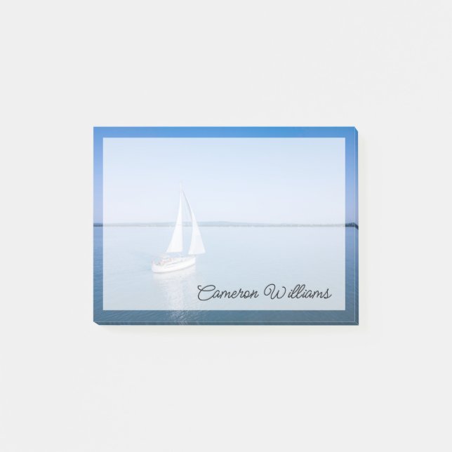 Water | Yacht at Lake Balaton Lake Hungary Post-it Notes (Front)