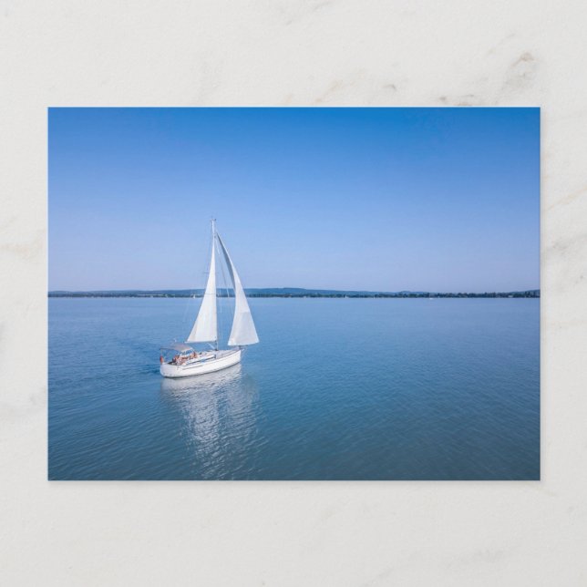 Water | Yacht at Lake Balaton Lake Hungary Postcard (Front)