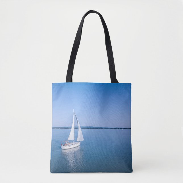 Water | Yacht at Lake Balaton Lake Hungary Tote Bag (Front)