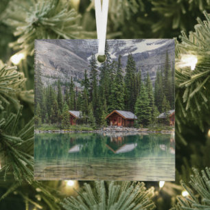 Water   Yoho National Park Canada Glass Tree Decoration