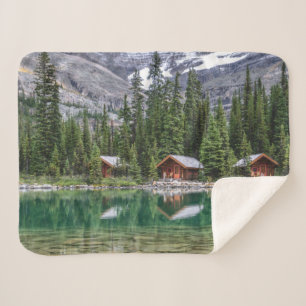 Water Yoho National Park Canada Sherpa Blanket
