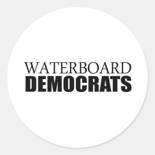 Waterboard Democrats Classic Round Sticker (Front)