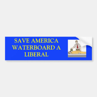 waterboardingaliberal, SAVE AMERICAWATERBOARD A... Bumper Sticker