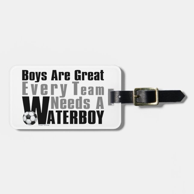 Waterboy Soccer Luggage Tag (Front Horizontal)