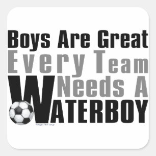 Waterboy Soccer Square Sticker