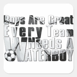 Waterboy Soccer Square Sticker