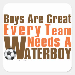 Waterboy Soccer Square Sticker