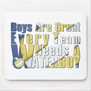 Waterboy Volleyball in Blue and Yellow Mouse Mat