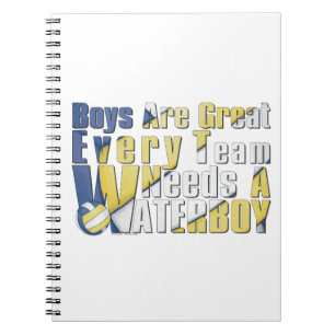 Waterboy Volleyball in Blue and Yellow Notebook