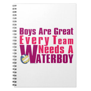 Waterboy Volleyball in Pink Notebook