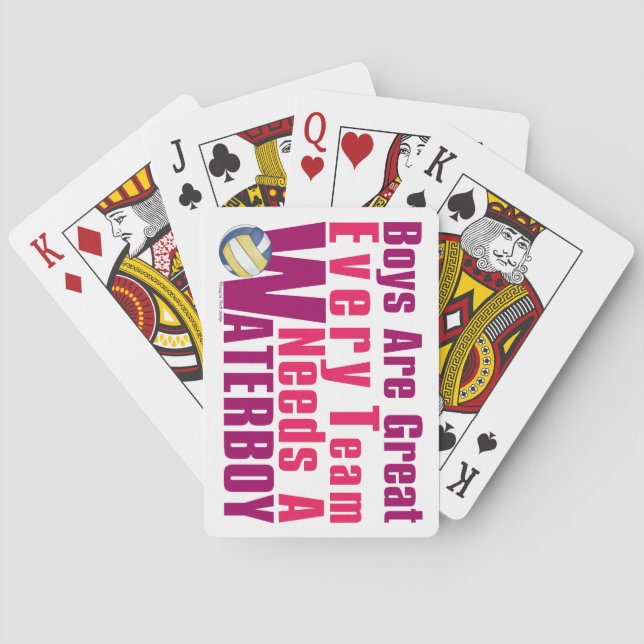 Waterboy Volleyball in Pink Playing Cards (Back)