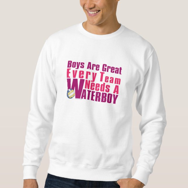 Waterboy Volleyball in Pink Sweatshirt (Front)