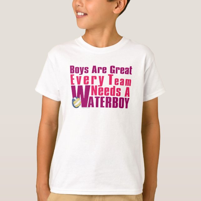 Waterboy Volleyball in Pink T-Shirt (Front)