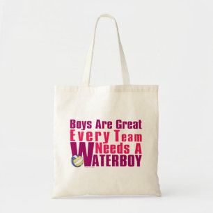 Waterboy Volleyball in Pink Tote Bag