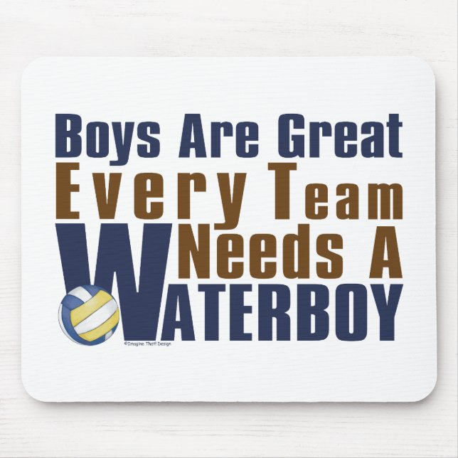 Waterboy Vollyball in Blue Mouse Mat (Front)