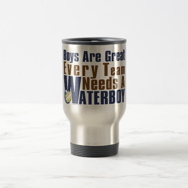 Waterboy Vollyball in Blue Travel Mug (Center)