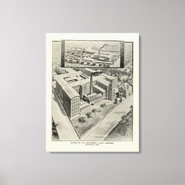 Waterbury Clock Co Canvas Print (Front)