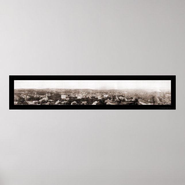 Waterbury CT Birdseye Photo 1913 Poster (Front)