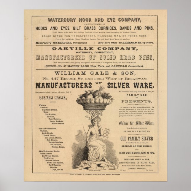 Waterbury Hook and Eye Company Poster (Front)