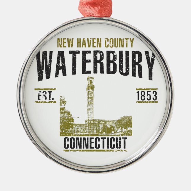 Waterbury Metal Tree Decoration (Front)