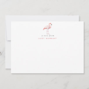 Waterccolor Flamingo Personalised Stationery Card