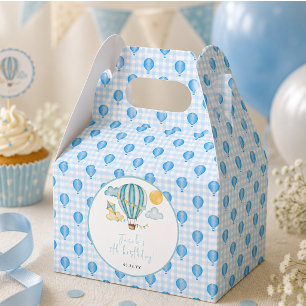 Watercolo Hot Air Balloon Kid 5th Birthday Party  Favour Box
