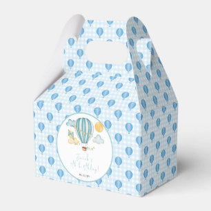 Watercolo Hot Air Balloon Kid 5th Birthday Party  Favour Box