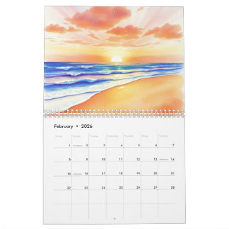 Watercolor 2025 Wall Calendar 
