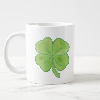 Watercolor 4-leaf Clover Jumbo Mug