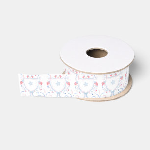 Watercolor 4th of July Fireworks Grosgrain Ribbon